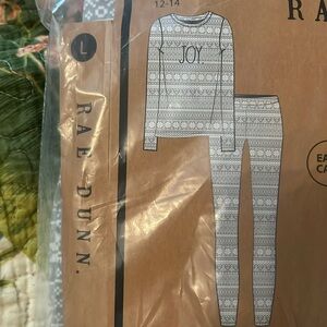 New RAE DUNN 2 piece set base layer crew neck & legging size large